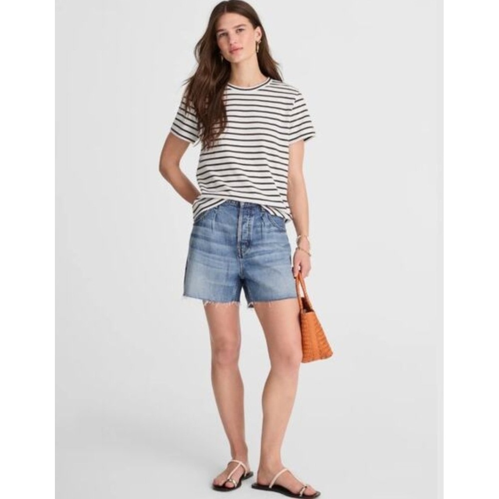NWT Madewell The Perfect Crewneck Tee in Allday Jersey XXS Roasted Chicory